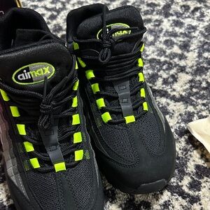 Nike Black Sneakers with Neon Green Accents